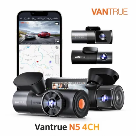 Kamera samochodowa Vantrue N5 4CH przód tył wnętrze x2 360°
